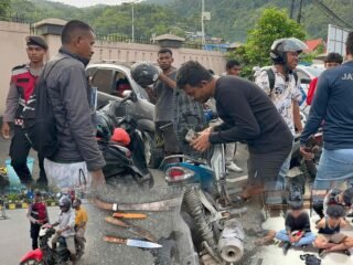 Hari Ke-9 Operasi Sikat Cartenz II 2025, Polda Papua Amankan 26 Motor Tanpa Surat dan 3 Pelaku Pembawa Ganja