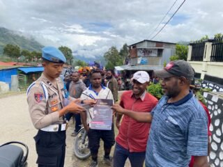 Polres Tolikara Sosialisasikan Layanan Pengaduan Masyarakat (DUMAS) Propam Polri
