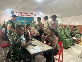 Dukung HUT ke-80 Persit KCK, Polres Jayawijaya Ambil Bagian dalam Donor Darah