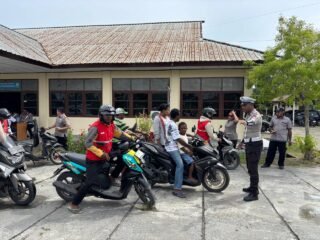 Hari Kedua Ops Keselamatan Cartenz, Satlantas Polres Sarmi Jaring Puluhan Kendaraan Roda Dua