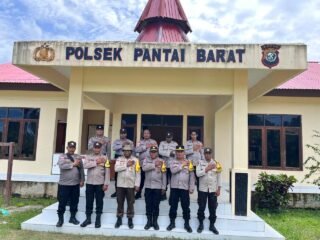 Perkuat Peran Bhabinkamtibmas, Sat Binmas Polres Sarmi Gelar Anev di Polsek Pantai Barat