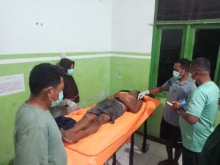 Polsek Bonggo Evakuasi Pekerja Senso Kayu Meninggal Dunia di KM 41 Area PT Wapoga