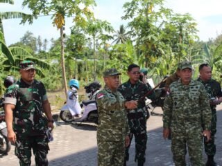 Dandim 1310/Bitung Dampingi Pangdam XIII/Mdk, Tinjau Kesiapan Marshalling Area Yon TP 916/Makawidey di Rusunawa Tangkoko Bitung