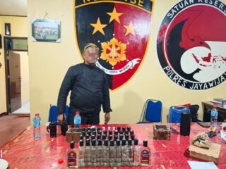 Tertibkan Peredaran Miras, Sat Resnarkoba Polres Jayawijaya Amankan Seorang Pemuda di Wamena