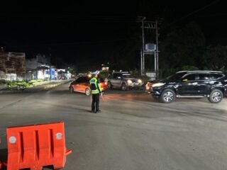 Patroli Blue Light, Sat Lantas Polres Jayawijaya Jaga Kamtibmas Dan Kelancaran Lalu Lintas