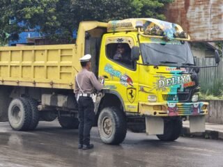 Sat Lantas Polres Jayawijaya Gelar Strong Point Pagi, Wujudkan Kamseltibcar Lantas di Kota Wamena